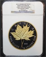 2013 Canada 1 Kilo Silver & Gold Maple Leaf PF69