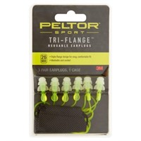 Peltor Sport Tri-Flange Corded Reusable Earplugs