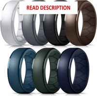 Wedding Ring for Men  Size 10  7-Pack: Colors