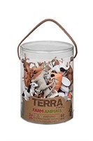 Terra Farm Animal Figures 60-Piece Set