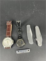 Assorted Watches And Knives