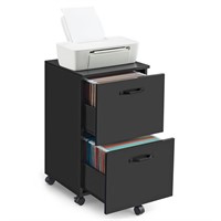 VASAGLE File Cabinet with 2 Drawers, Rolling