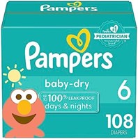 Diapers Size 6, 108 count - Pampers Baby Dry