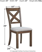 Morganstern Cross Back Wooden Dining Chair, Solid