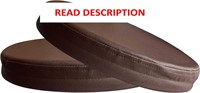 $40  2-Pack Leather Seat Cushions 16x2 Inch (Brown