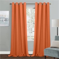 MYSKY HOME Orange Curtain for Bedroom, Blackout