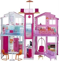 Barbie Doll House, 3-Story Townhouse with 4 Rooms
