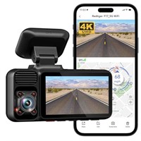 REDTIGER 4K 3 Channel Dash Cam, 5G WiFi Front and