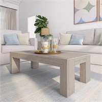 Plank+Beam Modern Rectangular Coffee Table, Solid