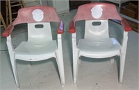 2 Heavy Duty Plastic Coke Chairs