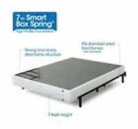 Metal Smart BoxSpring | Zinus 7" / King / White