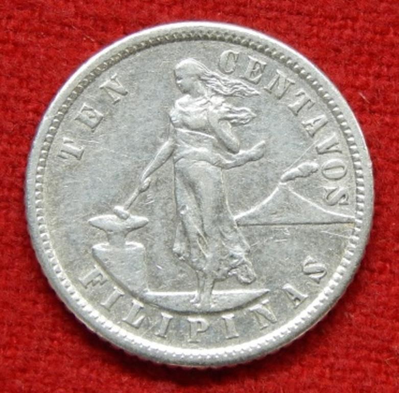1903 Philippines Silver 10 Centavos