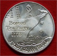 1773 Boston Tea Party 1 Troy Ounce Silver Round