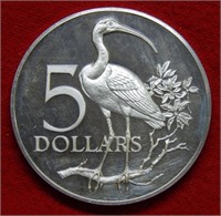 1973 Trinidad & Tobago Silver $5 Proof Commem
