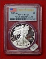 2013 W American Eagle PCGS PR69DCAM 1 Oz Silver