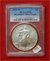 2012 W American Eagle PCGS SP70 1 Ounce Silver