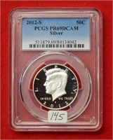 2012 S Kennedy Silver Half Dollar PCGS PR69 DCAM