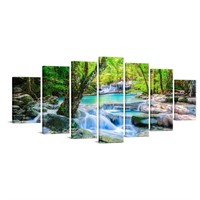 iKNOW FOTO 7 Pieces X-Large Waterfall Canvas Wall