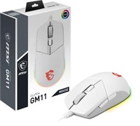 MSI Clutch GM11 White Gaming Mouse - 5000 DPI Opti