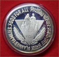 1974 India Silver 50 Rupees - Proof