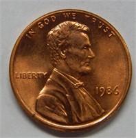 1986 Lincoln Cent Reverse Double Die