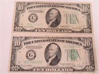 Two- 1934-D $10 Notes
