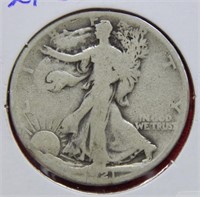1921 S Walking Liberty Silver Half Dollar
