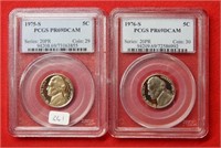 (2) Jefferson Nickels PCGS PR69DCAM-1975S/1976S