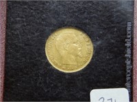 1857 French Gold 5 Francs