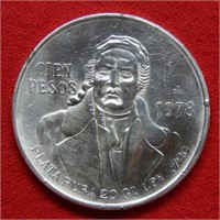 1978 Mexico Silver Cien Pesos