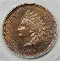 1866 Indian Head Cent - Rotated Die