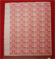 Sheet of US Stamp-3 Cent- Unselfish Public Service