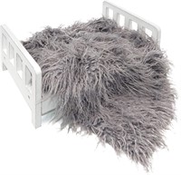 SPOKKI Newborn Props Bed with Grey Blanket