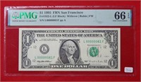 1995 $1 Federal Reserve Note PMG 66 EPQ