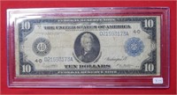 1914 $10 Federal Reserve Note Cleveland,OH Lg Size