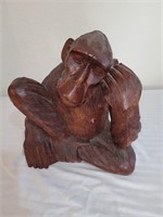 Wooden carved orangutan