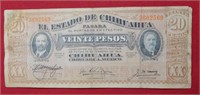 1915 Mexican 20 Pesos