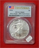 2016 American Eagle PCGS MS69 1 Ounce Silver