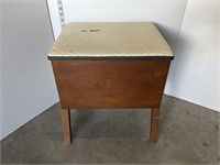 Sewing storage bench w/ contents