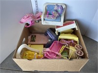 Box lot of misc doll accessories