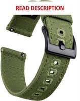 $20  Ritche 18mm Canvas Watch Band /Black