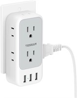 NEW Multi Plug Outlet Extender w/USB