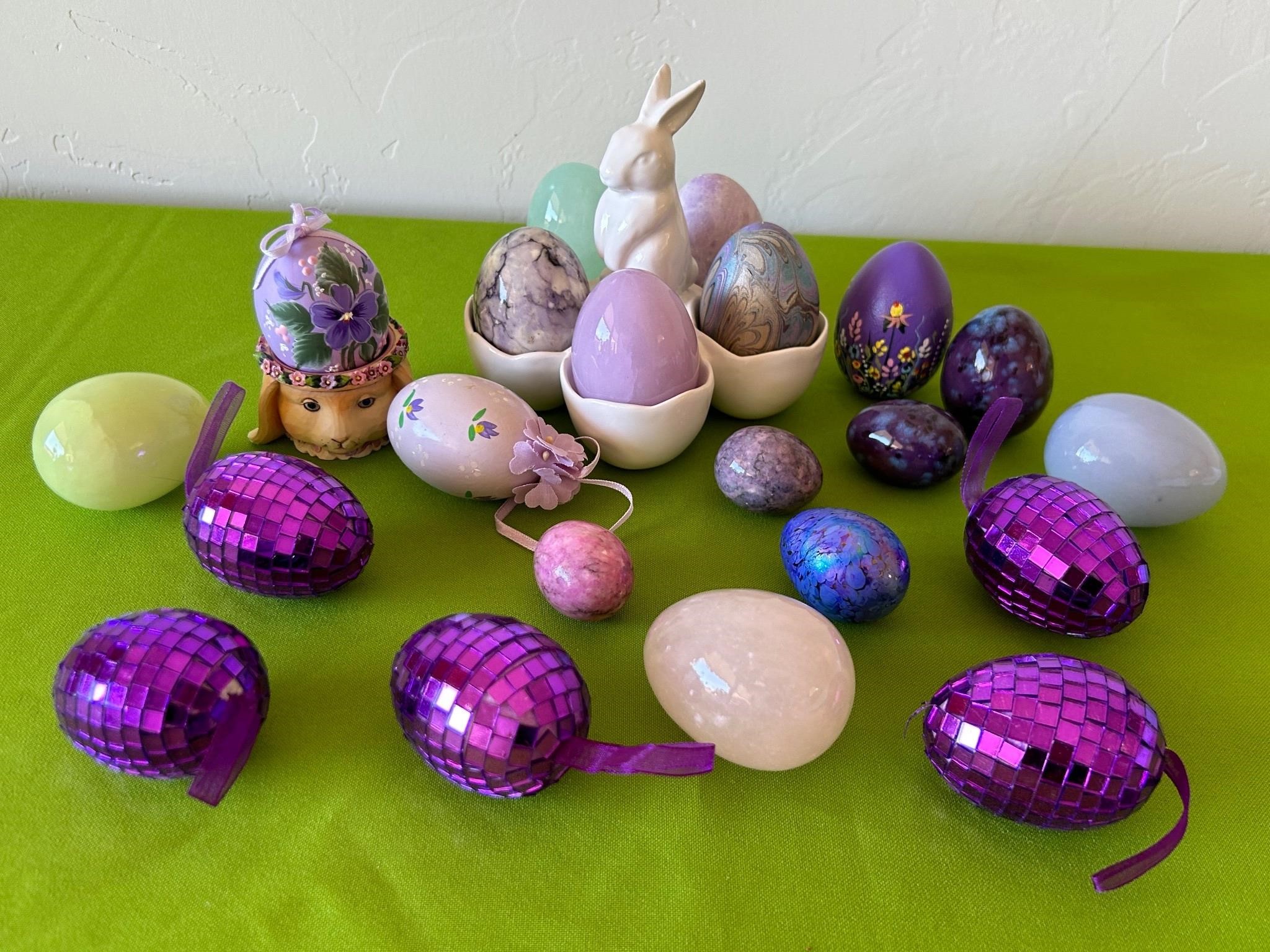 Agate, Decorated, Purple Disco Egg Collection