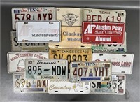 Sixteen Vintage Tennessee License Plates
