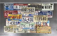 Nineteen Miscellaneous License Plates