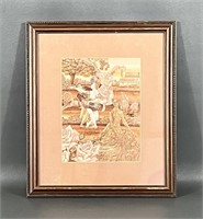 Framed Signed By Artist "Happily Ever After" Print
