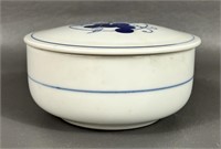 Vintage Chinese Porcelain Covered Rice Bowl