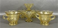 Vintage Federal Glass Madrid Yellow Lot