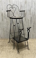 Antique Wrought Iron Shoe Shine Parlor Chair