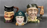 Three Vintage Character Mugs